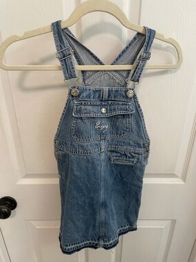 Arizona Jean Company Blue Denim Kids Overalls Dress